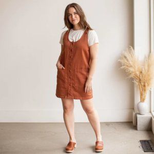 Jungmaven Jumper Dress, Terracotta, Size XL